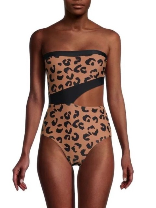 Dkny Other - DKNY Tan and Black Leopard One-Piece Swimwear Size 8